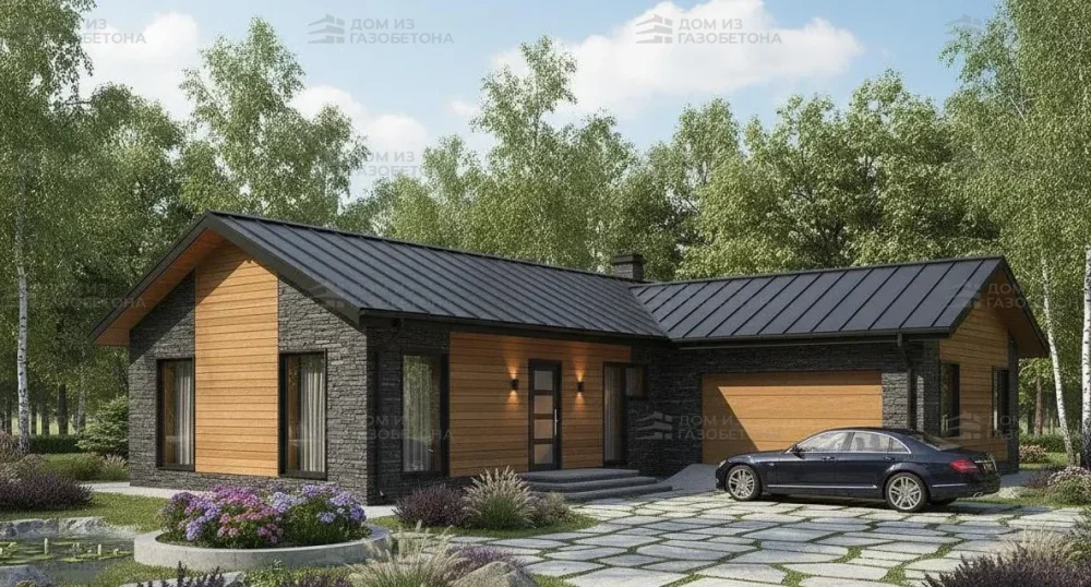 Проект Одноэтажный дом 21 на 15, 167 м2