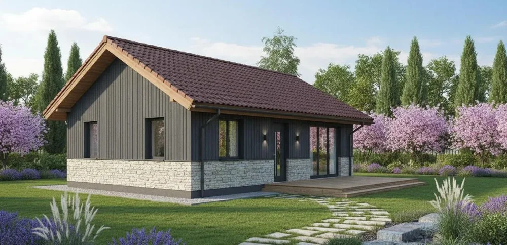 Проект Одноэтажный дом 9 на 11, 66 м2