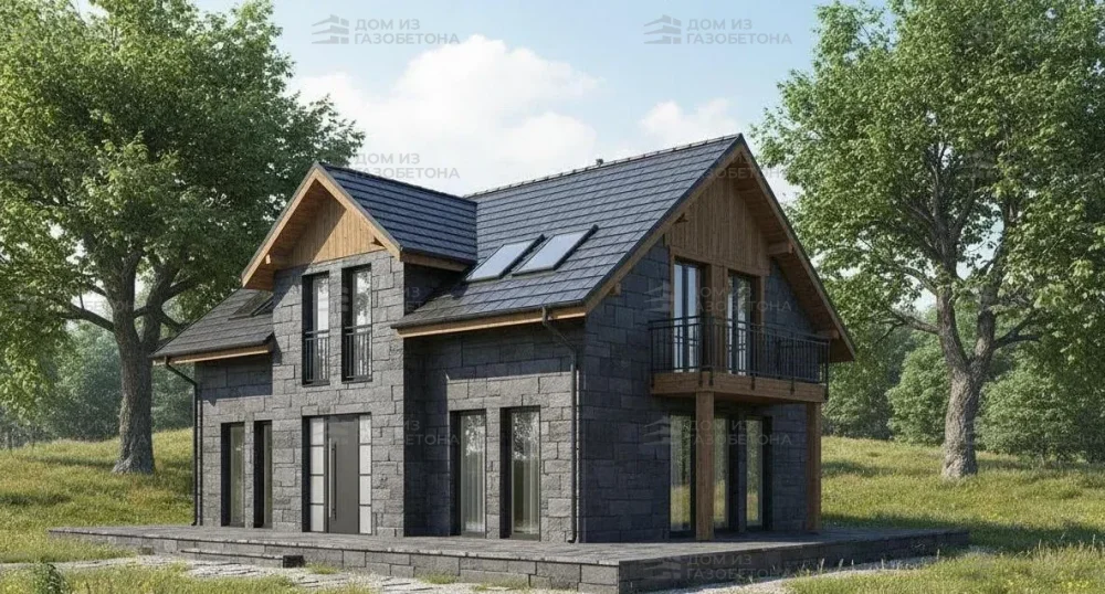 Проект Двухэтажный дом 17 на 15, 164 м2