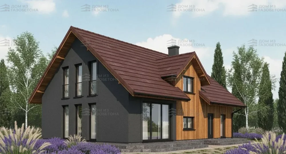 Проект Двухэтажный дом 14 на 11, 162 м2