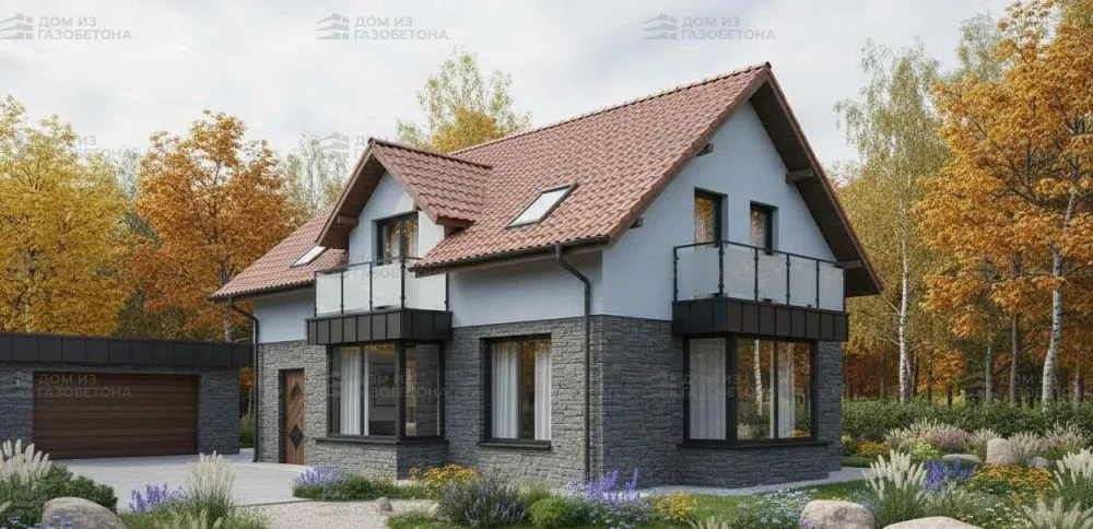 Проект Двухэтажный дом 14 на 9, 173 м2