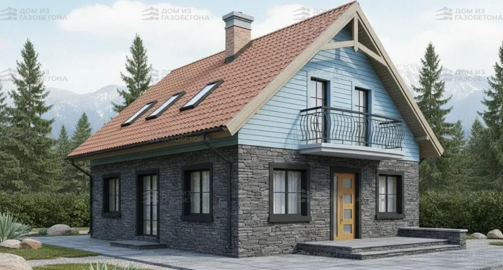 Проект Двухэтажный дом 9 на 11, 120 м2