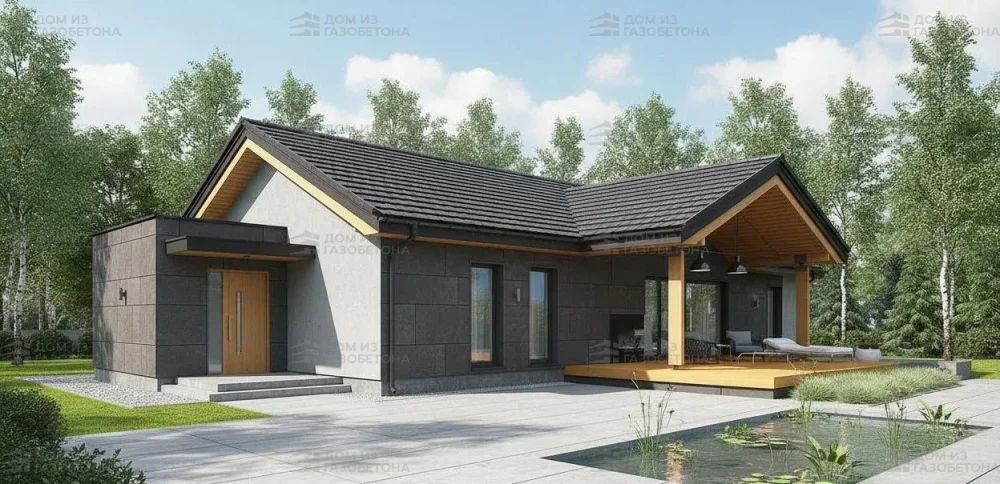 Проект Одноэтажный дом 14 на 20, 168 м2