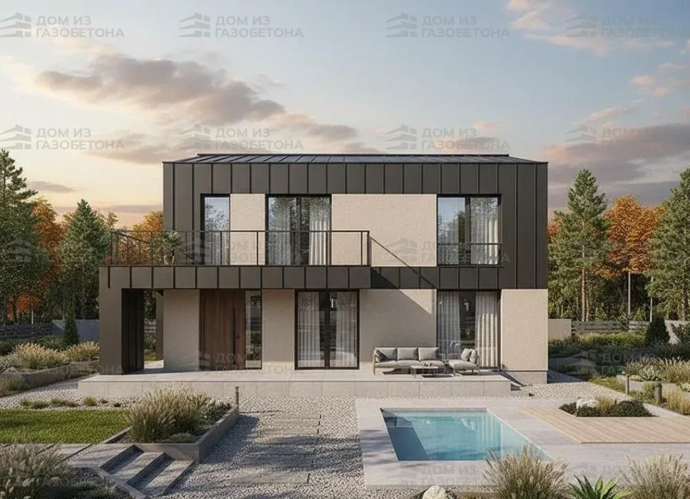 Проект Двухэтажный дом 12 на 14, 208 м2