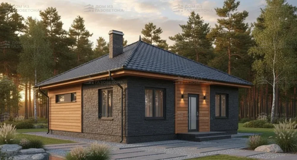 Проект Одноэтажный дом 11 на 15, 91 м2