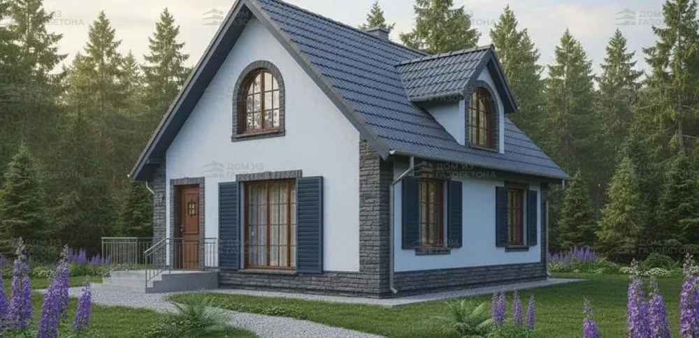 Проект Двухэтажный дом 9 на 8, 72 м2