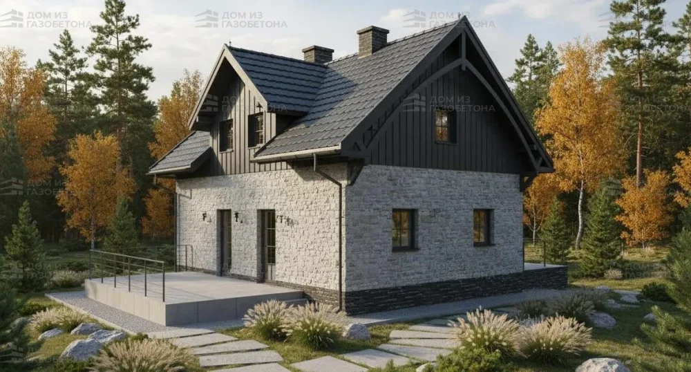 Проект Двухэтажный дом 9 на 11, 120 м2